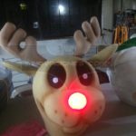 Cabeza Reno con Luz en Nariz